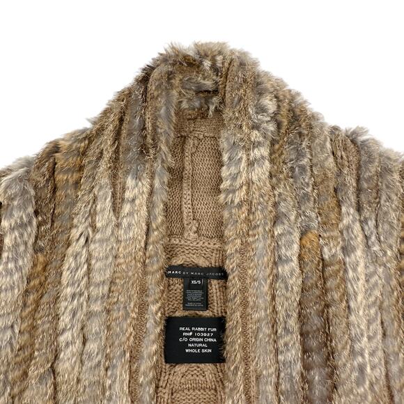 MARC by MARC JACOBS Alice Wool Rabbit Fur Vest XS/S - Picture 6 of 10